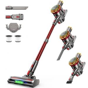 lot 15200 image: AIPOWAY Cordless Vacuum Cleaner 580W 50Kpa Vacuum Cleaners for Home, 65 Mins Battery Stick Vacuum Anti-Tangle, Self-Standing, 8-in-1 Lightweight Vacuum for Hardwood FloorCarpetPet Hair