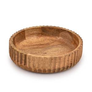 lot 15206 image: Kimona Fruit Bowls Wooden Fruit Bowl or Candy Bowl, Elevate Your Space With A Unique Bowl Centerpiece (10 X 10 X 2.5)