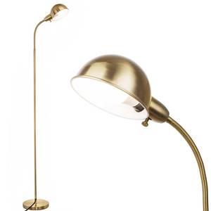 lot 15214 image: LALISU Dimmable Floor Lamp with Flexible Gooseneck and Rotatable Shade, Modern Style Standing Tall Lamp, E26 Socket, LED Reading Lamp (Gold)