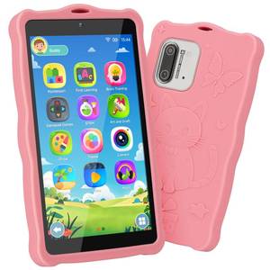lot 16299 image: 5.50 Touchscreen Kids Toys Smart Phone, Kids Phone with Games & Dual Camera, Toddler Toys Phone, Boys and Girls Learning Toy Phone for 3-9 Years Old (Pink)