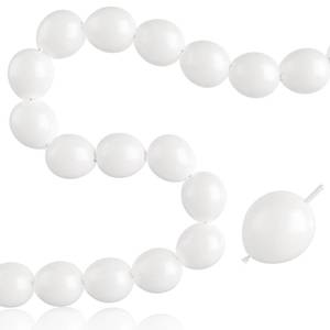 lot 16314 image: White Linking Balloons,100pcs 6 Inch Quick Link Long Balloons for Tying White Balloon Arch,Tails Balloon Wall,for Wedding Anniversary Engagement Birthday Baby Shower Graduation Party Decorations