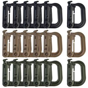 lot 16316 image: Topbuti 13 pcs Multipurpose Grimlock D-Ring Locking Molle Clips Hanging Hook for Webbing Strap Molle Bag Tactical Backpack