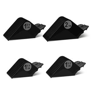 lot 16351 image: Clipper Guards Set 16 14 12 10 Compatible with Most Wahl Clippers, Clipper Guides Replacement - 1.25 to 2, 4 Piece Set, Black Color