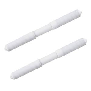 lot 16358 image: 2 Pack Toilet Paper Holder Replacement Rod, White Toilet Paper Roll Holder, Toilet Paper Holder Insert Replacement Rod for Bathroom (Extended Version)