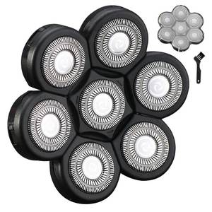 lot 16361 image: 7D Black Electric Razor Replacement Blades - Universal 7 Blade Head Shaver for Men