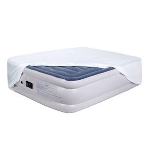 lot 16363 image: Bedecor Fitted Sheet for Air Mattress Inflate Without Disassembly Convenient & Firm Deep up to 21 White -Twin