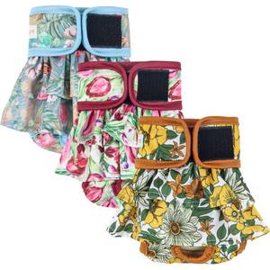 lot 16487 image: Langsprit Washable Female Dog Diapers (3 Pack) - Reusable Dog Diapers for Female Dogs - Highly Absorbent Dog Dresses for Dogs in Period,Heat or Excitable Urination(Large)