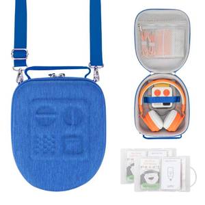 lot 18041 image: PROfezzion Travel Case for Yoto Mini with Headphones, Hard Shell Carrying Case with Adjustable Shoulder Strap, Holds Mini, Headphones and Up to 24 Audiobook Cards - Blue