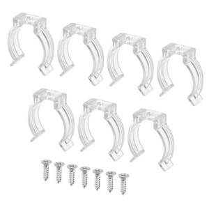 lot 18044 image: MECCANIXITY T8 U Clips Holder Bracket Fluorescent Tube Light Fixture Plastic Pipe Clamps with Screws for LED Bulbs Ceiling Lamp, Pack of 30