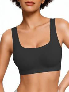 lot 18046 image: Avidlove Wireless Bras for Women Comfy Pullover Seamless Bralettes No Underwire T Shirt Wirefree Wide Straps Sleep Bras Black
