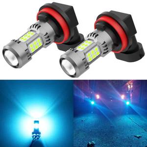 lot 18059 image: PHINLION H8 H11 LED Fog Light Bulb or DRL, 3200 Lumens Super Bright Ice Blue, Non-polarity 3030 30 SMD Chips 12V H16 H11LL H8LL Fog Lamps Replacement for Cars, Pack of 2