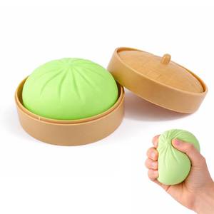 lot 18077 image: Dumpling Squishy Toys, Giant Mystery Squishy Dumpling Toy Fidget Sensory Stress Ball, Cute Steamer Bun Design, Glitter Dumpling Toys Stress & Anxiety Relief Toy for Kids & Adults Non-Edible (Green)