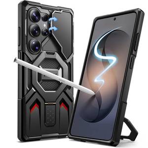 lot 18078 image: TONGATE for Samsung Galaxy S26 Ultra Case with Magnetic Stand, Compatible with MagSafe Built-in Camera Cover & Ring HolderMilitary-Grade Protection Anti-Slip Rugged Phone Case for S26 Ultra, Black