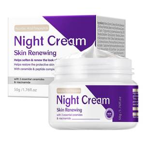lot 18079 image: Skin Renewing Night Cream - Niacinamide, Peptide Complex & Hyaluronic Acid Face Moisturizer  Anti-Aging,Reduces Fine Line Appearance, Enhances Skin Elasticity��Suitable for All Skin Types, 1.76 fl.oz
