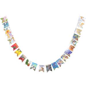lot 18097 image: Book Garland �� Vintage Book Pages String Decoration �� 22 Pieces Perfect for Book Lovers, Kids Room Decor, Themed Parties, Comic Story Party Banner, Home, Library (Print Type, Single-Sided Printed)