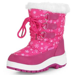 lot 19824 image: Apakowa Kids Girls Insulated Fur Winter Warm Snow Boots (ToddlerLittle Kid)