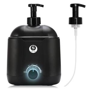 lot 19835 image: SANGLE SOPFFY Hot Lather Machine,Shaving Cream Warmer for Men 800ML Large Capacity Heated Shaving Cream Dispenser for Home Salon Barber Shop Spa With 2 Pumps,Christmas and Birthday Gift (Black)