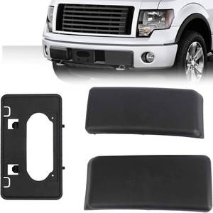 lot 19843 image: KARPAL Front LH  RH Bumper Guards Pads Caps  License Plate Frame Bracket Compatible With 2009-2014 Ford F150