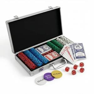 lot 19859 image: LOYCHIP 300 Piece Poker Chip Set, 11.5g Heavyweight Iron Core Chips with Aluminum Case, Playing Cards, Dealer and Blind Buttons, Professional Gambling Game Kit for Texas Holdem Blackjack