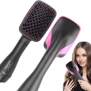 lot 19872 image: 1 Step Ionic Hair Straightener and Dryer Brush - Negative Ion Hot Air Styling Tool for Smooth Hair - All Hair Types