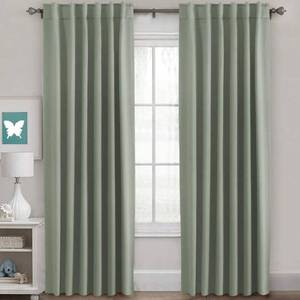 lot 19873 image: H.VERSAILTEX Blackout Curtains Thermal Insulated Window Treatment Panels Room Darkening Blackout Drapes for Living Room Back TabRod Pocket Bedroom Draperies, 52 x 84 Inch, Light Sage, 2 Panels
