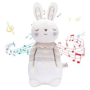 lot 19877 image: Newborn Baby Toys, Soft Cotton Stuffed Bunny Toy with Lullaby Music for Boy & Girl Babies 0-3-4-6 Months,Easter Gift for Baby (Mrs.Bunny)