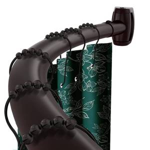 lot 19883 image: Bronze Curved Shower Curtain Rod 33-78 Inches Adjustable Shower Rods Curved Round Bowed Rust proof, Premium Stainless Steel Need To Drill Shower Curtain Rod for Bathroom, Bathtub, Stall
