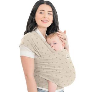 lot 19910 image: KeaBabies Baby Wrap Carrier - All in 1 Original Baby Carrier Newborn to Toddler Sling, Easy to Wear, Hands Free Bonding, Lightweight, Breathable Infant Wraps (Leafy)