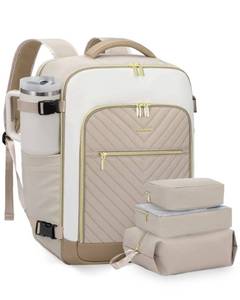 lot 19915 image: LOVEVOOK Large Travel Backpack for Women, TSA Carry on Backpack for Airplanes, 40L Personal Item Travel Bag for Women fits 17 Laptop,Waterproof Carry on Bag Airplane Approved with 3 Packing Cubes