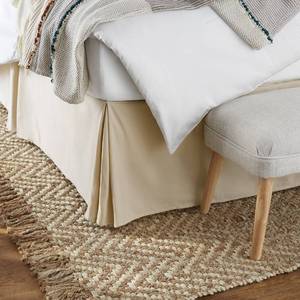 lot 20050 image: Amazon Basics Lightweight Pleated Dust Ruffle Bed Skirt, Wrinkle & Fade Resistant, Machine Washable, Full, Beige