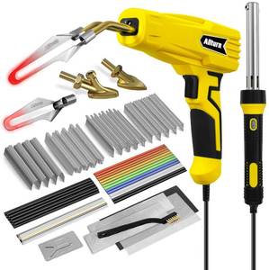 lot 20087 image: Allturn Plastic Welder,Plastic Welding Kit 3 in 1,Plastic Repair Welder Kit,1000pcs Plastic Welding Staples,Plastic Welding Rods Kit,Repair for Most Thermoset Plastics,Yellow