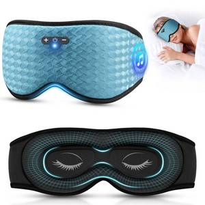 lot 20107 image: 3D Sleep Mask with Bluetooth Headphones, Sleeping Headphones for Side Sleepers, Zero Eye Pressure, Adjustable Sleep Eye Mask, Ultra-Thin Stereo Speakers Perfect for Sleeping-Peacock Blue