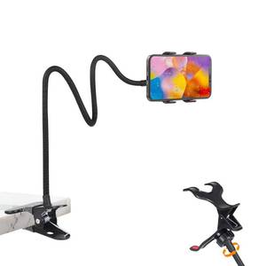 lot 20111 image: Kdyxvhy Gooseneck Phone Holder for Desk,Clip On Phone Holder for Bed,Flexible Long Arm Lazy Bracket,Cell Phone Stand Mount with Clamp for iPhone 16 Pro Max 15 14 13 X SE Series,for All 4-7 Cellphone