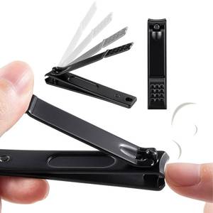 lot 20119 image: Nail Clippers with Metal Nail File,Sharp and Sturdy Stainless Steel Black Nail Clippers for Thick Ingrown Nails Men Women