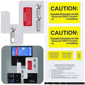 lot 20120 image: Generator Interlock Kit Compatible with Eaton Cutler Hammer BR SERIES 150 and 200 amp Panels, Generator Horizontal Electrical Interlock Kit, 1 14-1 716 inches Spacing Between Main and Branch Breaker