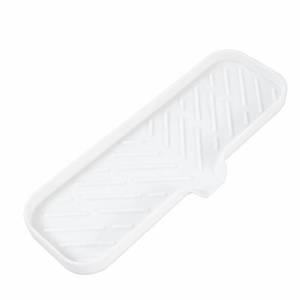 lot 20122 image: MicoYang Silicone Bathroom Soap Dishes with Drain Spout-Bathroom and Kitchen Sink Organizer,Sponge Holder,Dish Soap Tray,Perfect for Dispenser,Scrubber,Bottle,Cup on Sink or Counter-White 12�4
