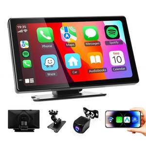lot 20129 image: Haudio Portable Car Stereo,HD Touchscreen for All Vehicles,with Apple CarPlay & Android Auto with Backup CameraMirror LinkVoice ControlBluetoothGPSAUXFM Satellite Radio (7 inch)