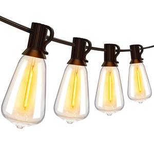 lot 20133 image: Ollny Outdoor String Lights 30FT, Shatterproof Connectable Patio Lights with 151 Spare ST38 Vintage Bulbs, 2200K Warm White Waterproof Outside Hanging Light for Camping Yard Gazebo Porch Balcony