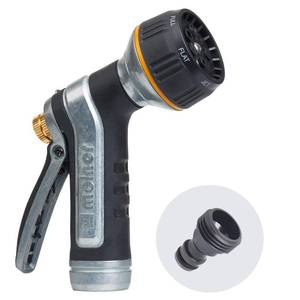 lot 20136 image: Melnor 65020-AMZ Metal Nozzle with QuickConnect Product Adapter Set, Multi-Pattern, Heavyweight Rear Trigger