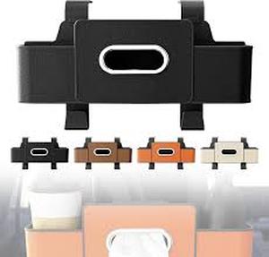 lot 1445 image: Black 3-in-1 car back seat trash bin