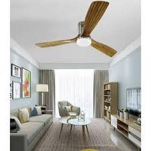 lot 5928 image: A52 Inch 3-Blade LED Ceiling Fan with Light and Remote Control