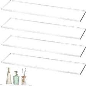 lot 6305 image: Yunguzi 2 PCS 13 Inch Acrylic Medicine Cabinet Shelves �� Clear Replacement Cabinet Shelf for Bathroom, Kitchen, Living Room, Wall-Mounted & Hanging Cabinets