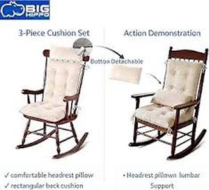 lot 9843 image: Big Hippo Outdoor Chair Cushions Set