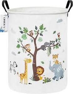 lot 20054 image: Safari Animal Print Storage Canvas Bag