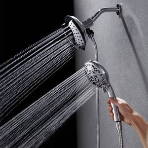 lot 1522 image: INAVAMZ Shower Heads with Handheld Spray Combo 7.2 Rain Shower Head & Handheld Shower Head 2-IN-1 Shower Head with 60 Rotatable Stainless Steel Hose, Shower Trim Systems