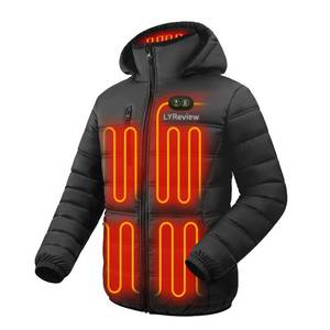 lot 2346 image: LYReview Unisex Heated Jacket with Rechargeable Battery Included, Outdoor Cozy Soft Waterproof Heating Coat for Men and Women, Black, M