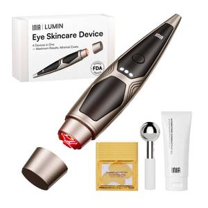 lot 2358 image: INIA 4-in-1 Eye Massager Tool Under Eye Red Light Therapy for Face, Eye Lift Depuffing Wand with Heat & Vibration for Dark Circles, Puffiness & Skin Firming �� Enhances Skincare Routine