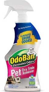 lot 2361 image: OdoBan Pet Solutions Oxy Stain Remover, Pet Stain Eliminator, 32 Ounce Spray