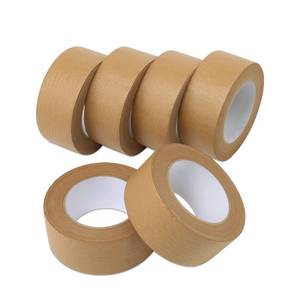 lot 2372 image: Lichamp Kraft Packing Tape, Brown Kraft Gummed Tape for Packing Boxes, Shipping Cardboard and Carton Sealing, 6 Rolls x 2 inch x 55 Yard x 7 mil, B206BN