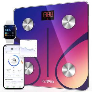 lot 3956 image: RENPHO Smart Scale for Body Weight, FSA&HSA Eligible, Digital Bathroom Scale BMI Weighing Bluetooth Body Fat Scale, Body Composition Monitor Health Analyzer with Smartphone App